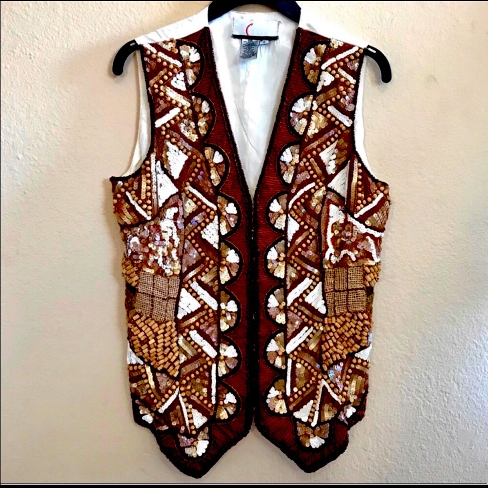 ⚜️ VINTAGE HEAVY EMBELLISHED VEST | FESTIVAL